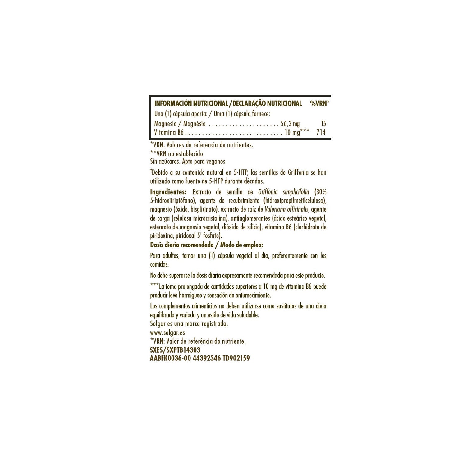 Solgar Griffonia 5-HTP Complex 30vcaps