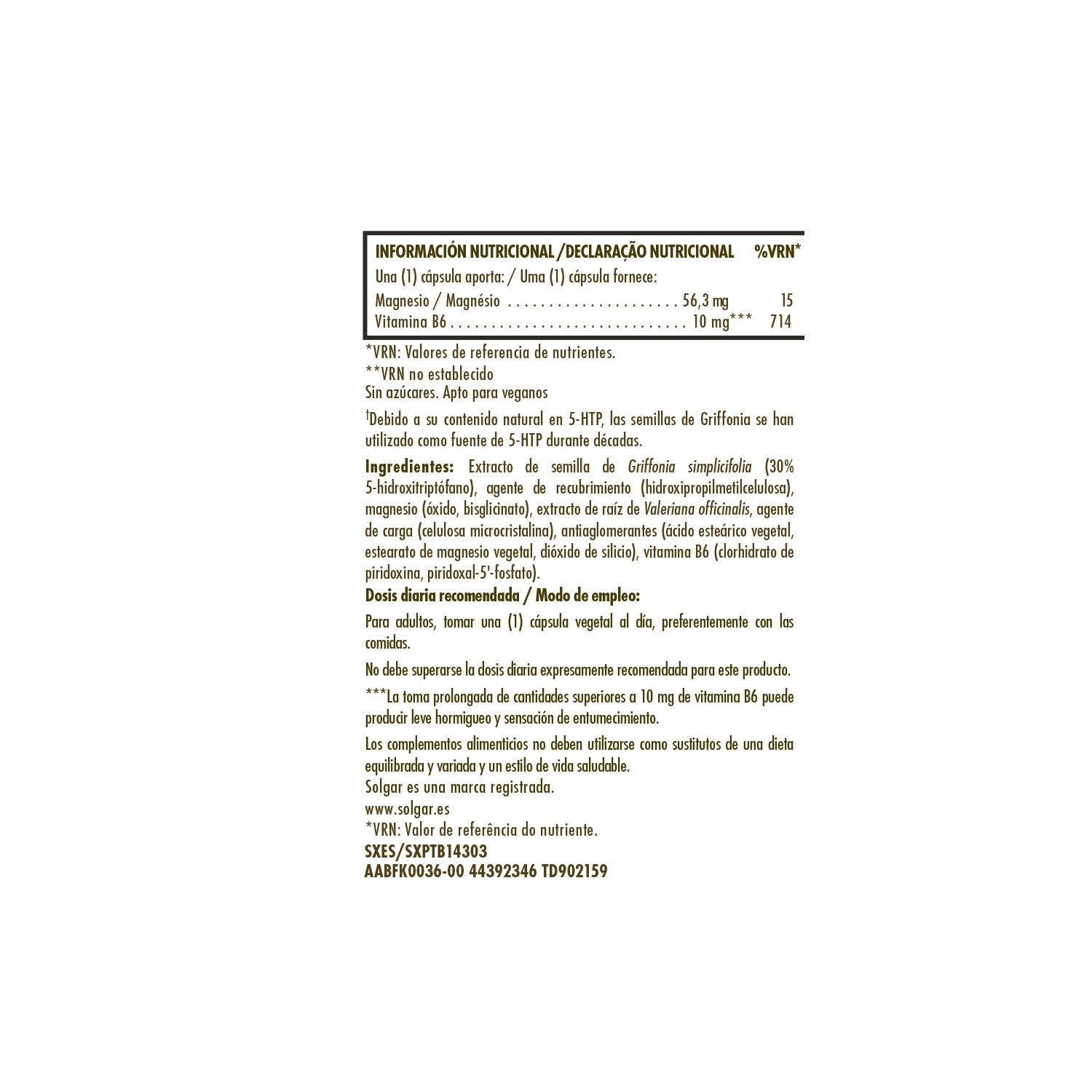 Solgar Griffonia 5-HTP Complex 30vcaps