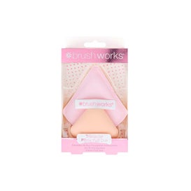 Brushworks Borla Maquillaje Triangular Acolchada Pack Duo