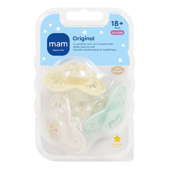 Mam Original Chupete +18 Meses Beige 3uds