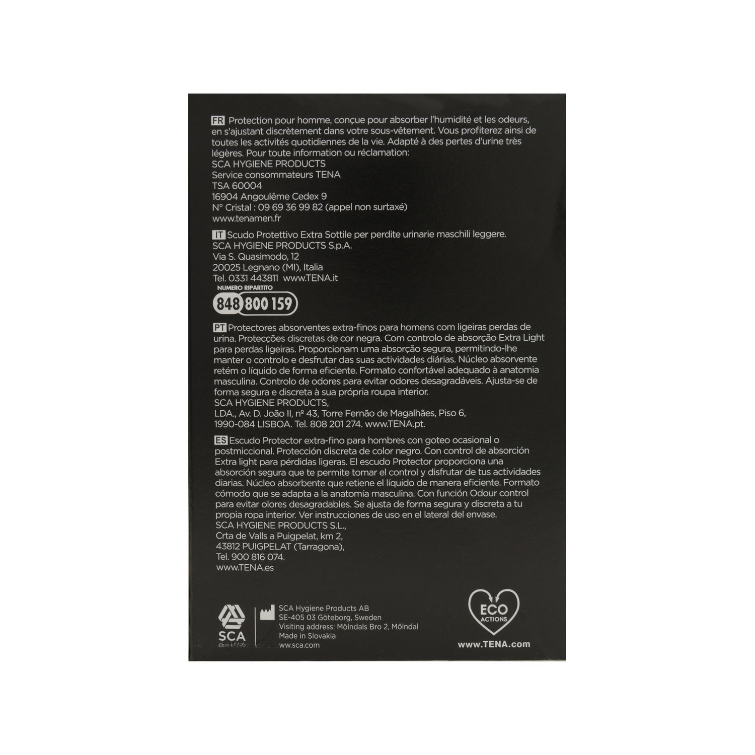 Tena Men Escudo Protector Extra Fino 14uds