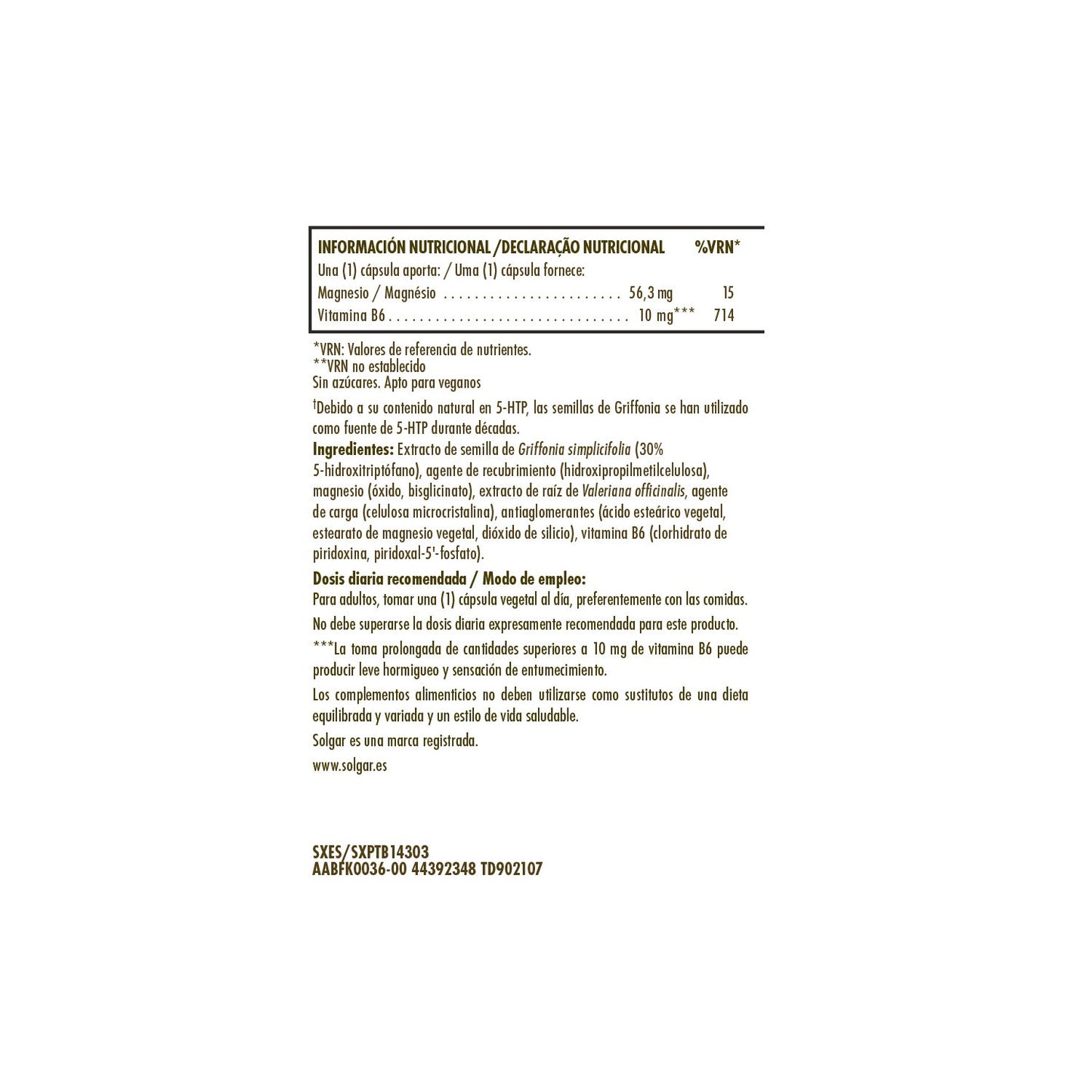 Solgar Griffonia 5-HTP Complex 90vcaps