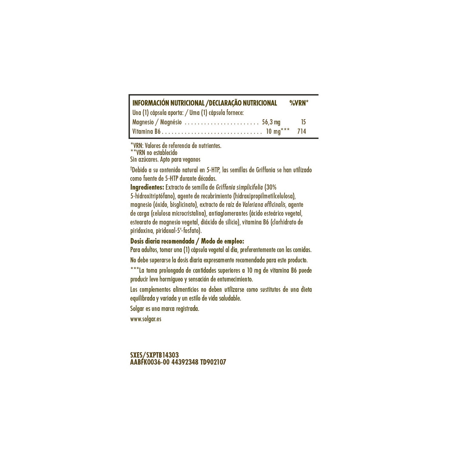 Solgar Griffonia 5-HTP Complex 90vcaps