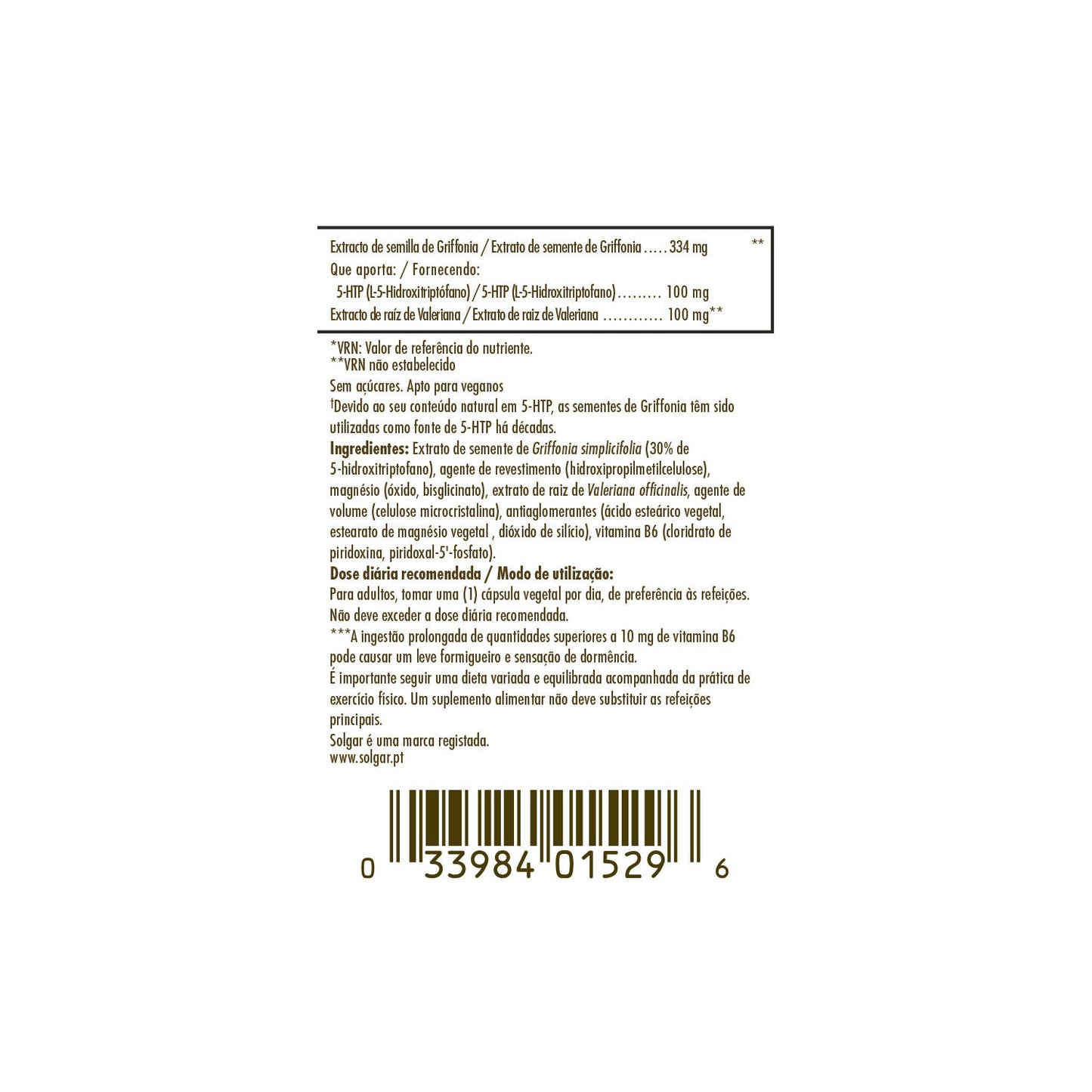 Solgar Griffonia 5-HTP Complex 90vcaps
