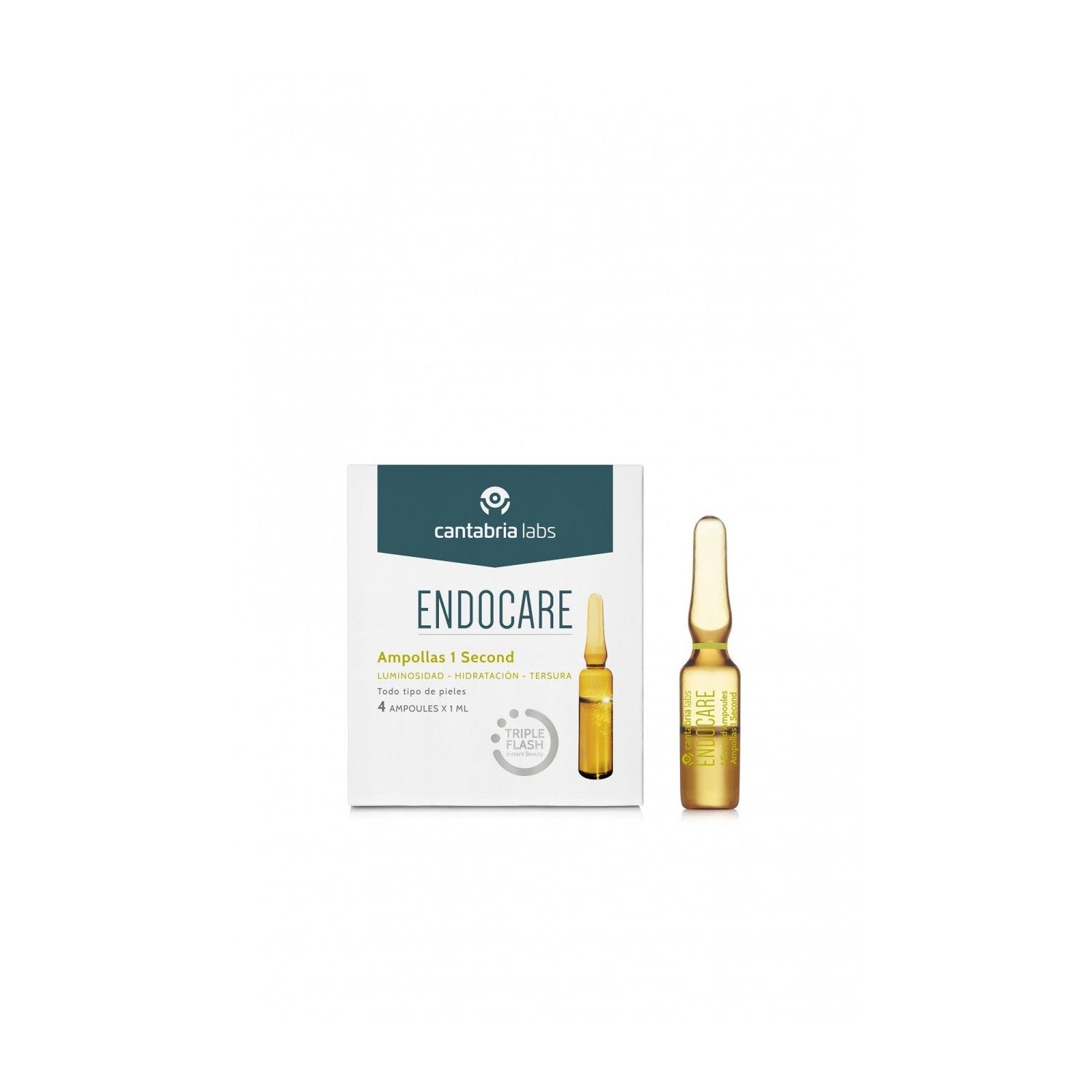 Endocare Ampollas 1 Second Luminosidad Hidratación Tersura 4x1ml