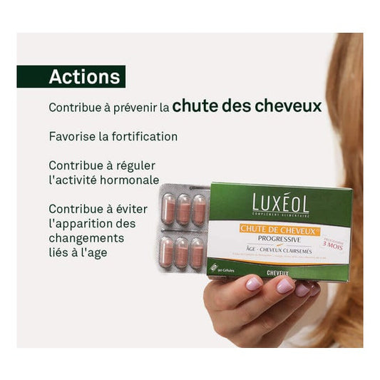 Luxéol Caída Progresiva de Cabello 90 cápsulas