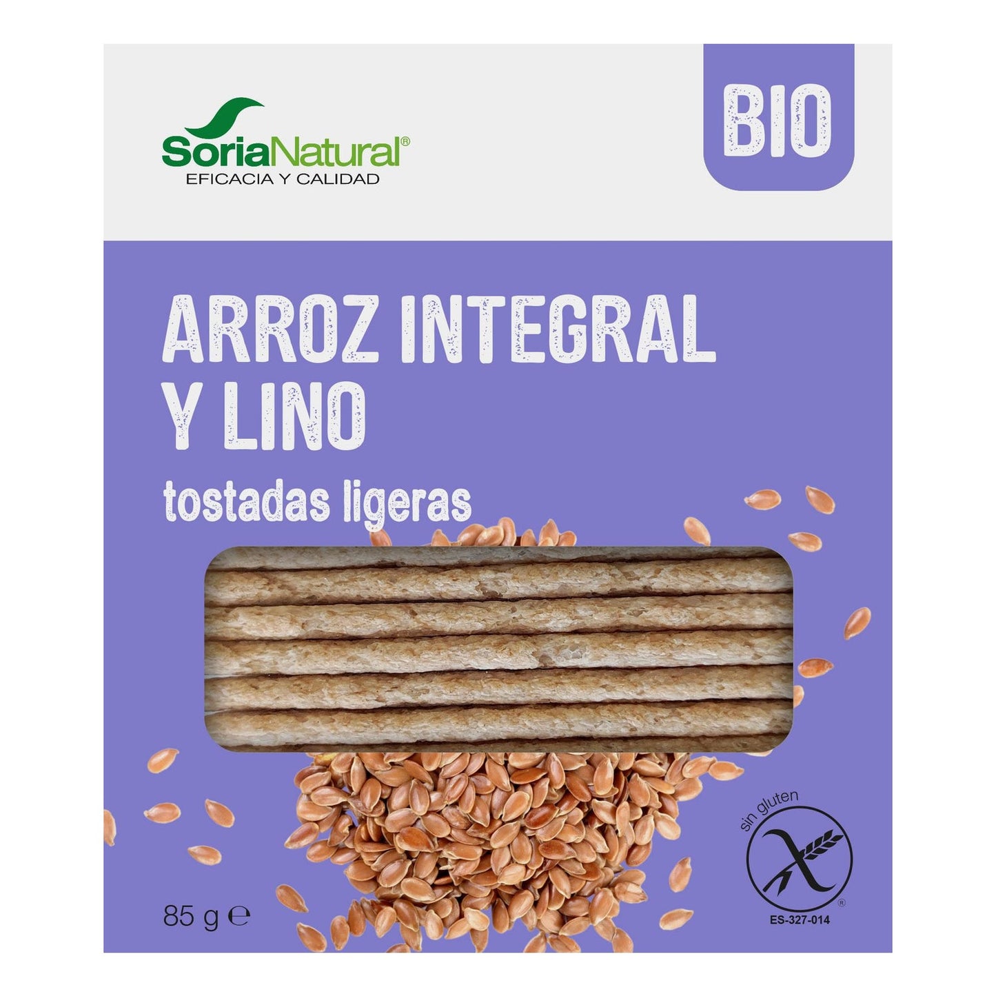 Soria Natural Tostadas Ligeras Arroz Integral y Lino 25 uds