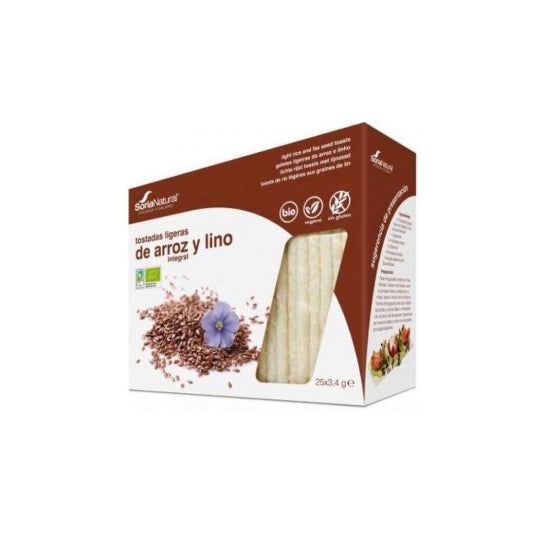 Soria Natural Tostadas Ligeras Arroz Integral y Lino 25 uds