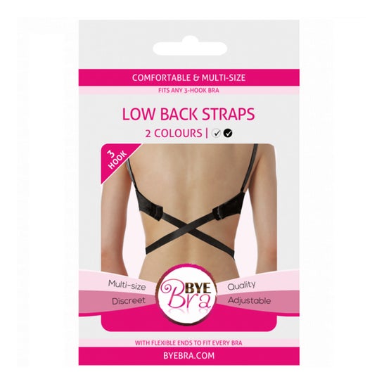 Bye Bra Open Back Bra Adapter Black and White 3uds