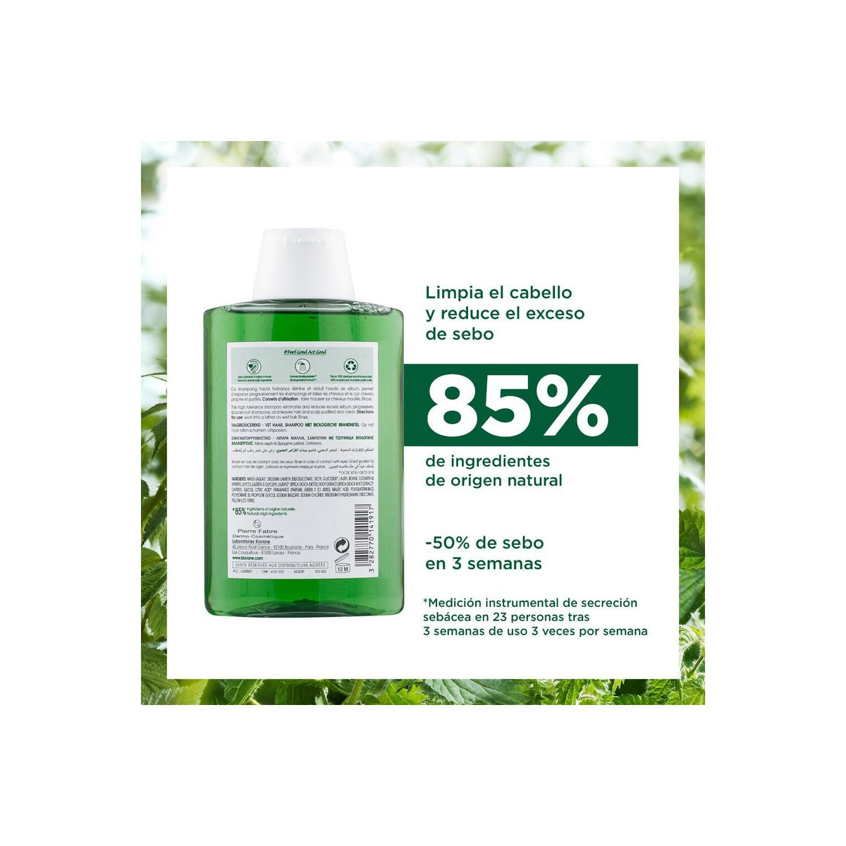 Klorane Champú a la Ortiga BIO 200 ml