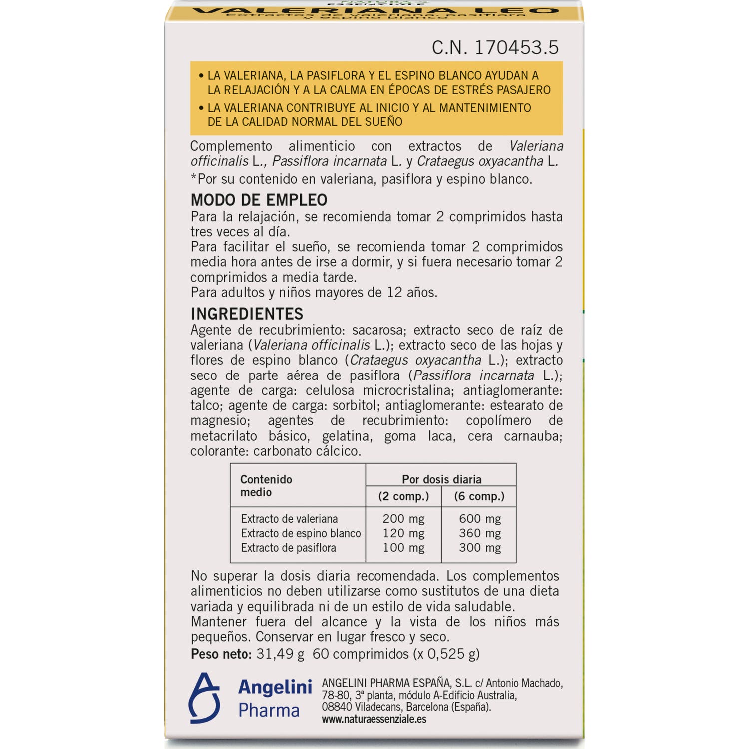 Valeriana Leo 60comp