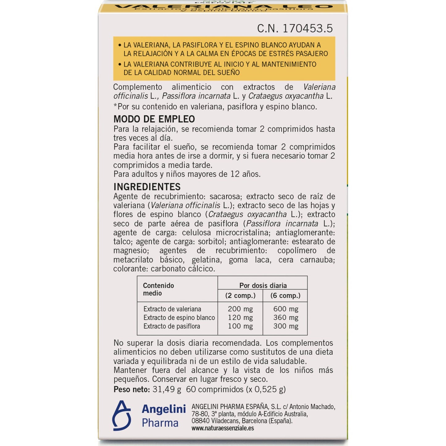 Valeriana Leo 60comp