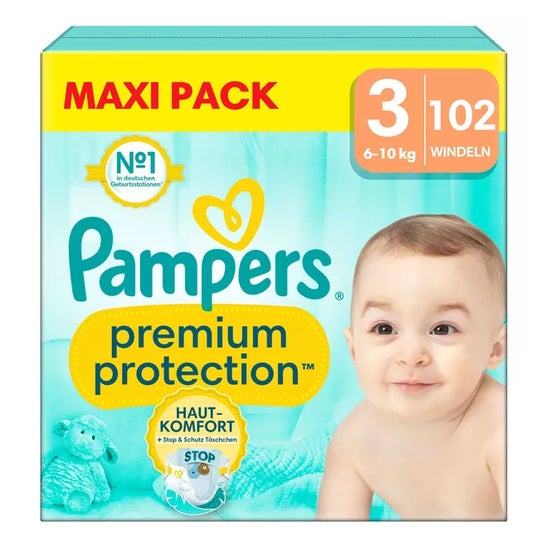 Pampers Premium Protection Pañales T3 6-10kg maxipack 102uds