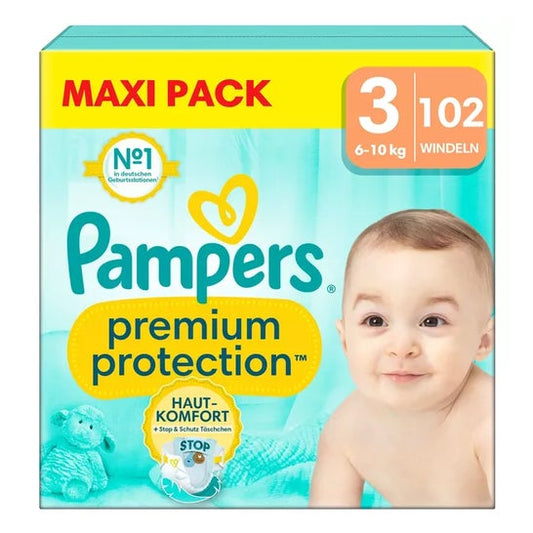 Pampers Premium Protection Pañales T3 6-10kg maxipack 102uds