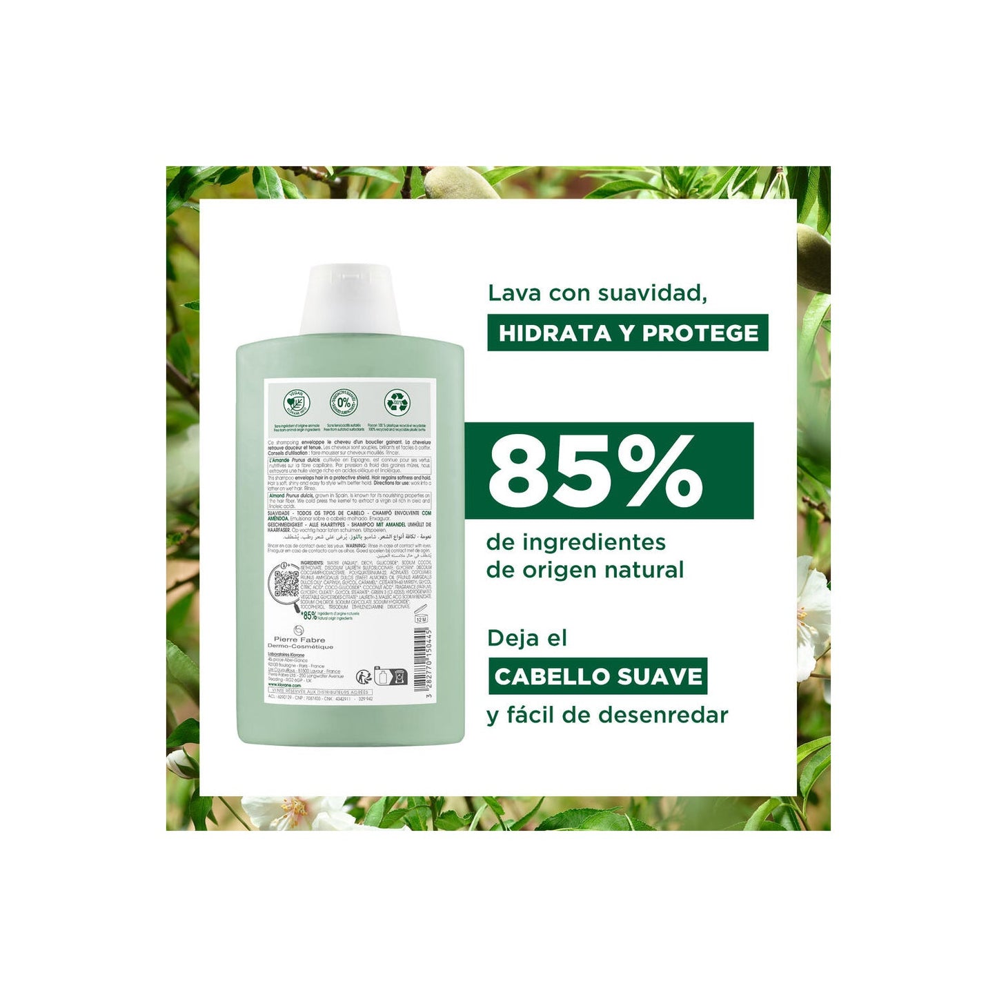 Klorane Champú Envolvente a la Almendra 400ml