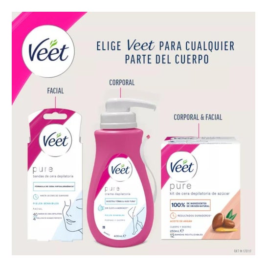 Veet Pure Crema Depilatoria Piernas y Cuerpo Piel Normal 200 ml