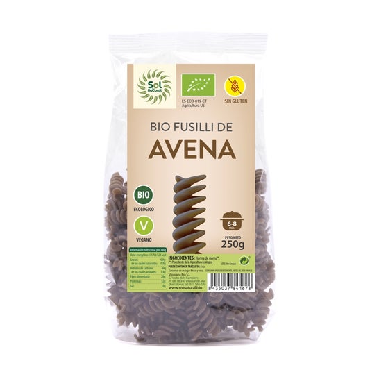 Solnatural Fusilli Avena Bio sin Gluten Vegano 250 g