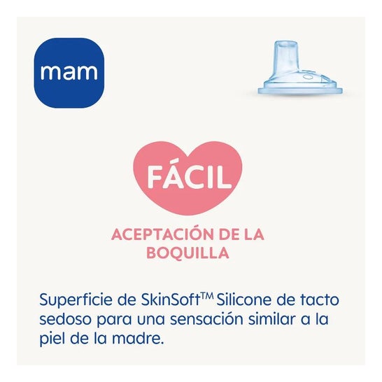 MAM Tetina Boca Larga Starter Cup Extra Suave +4m 2uds