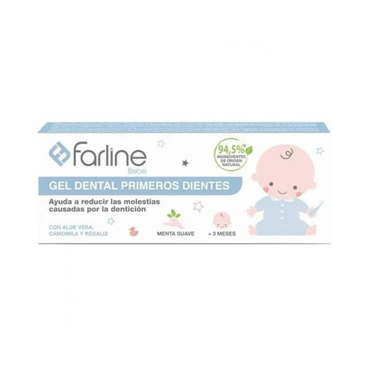 Farline Gel Dental Primeros Dientes Sabor Menta Suave 50ml