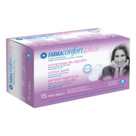 Farmaconfort Plus compresas mini algodón 15uds
