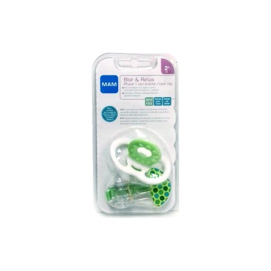 Baby Mam Mordedor Broche Mini Bite & Relax Phase 1 +2M 1ud