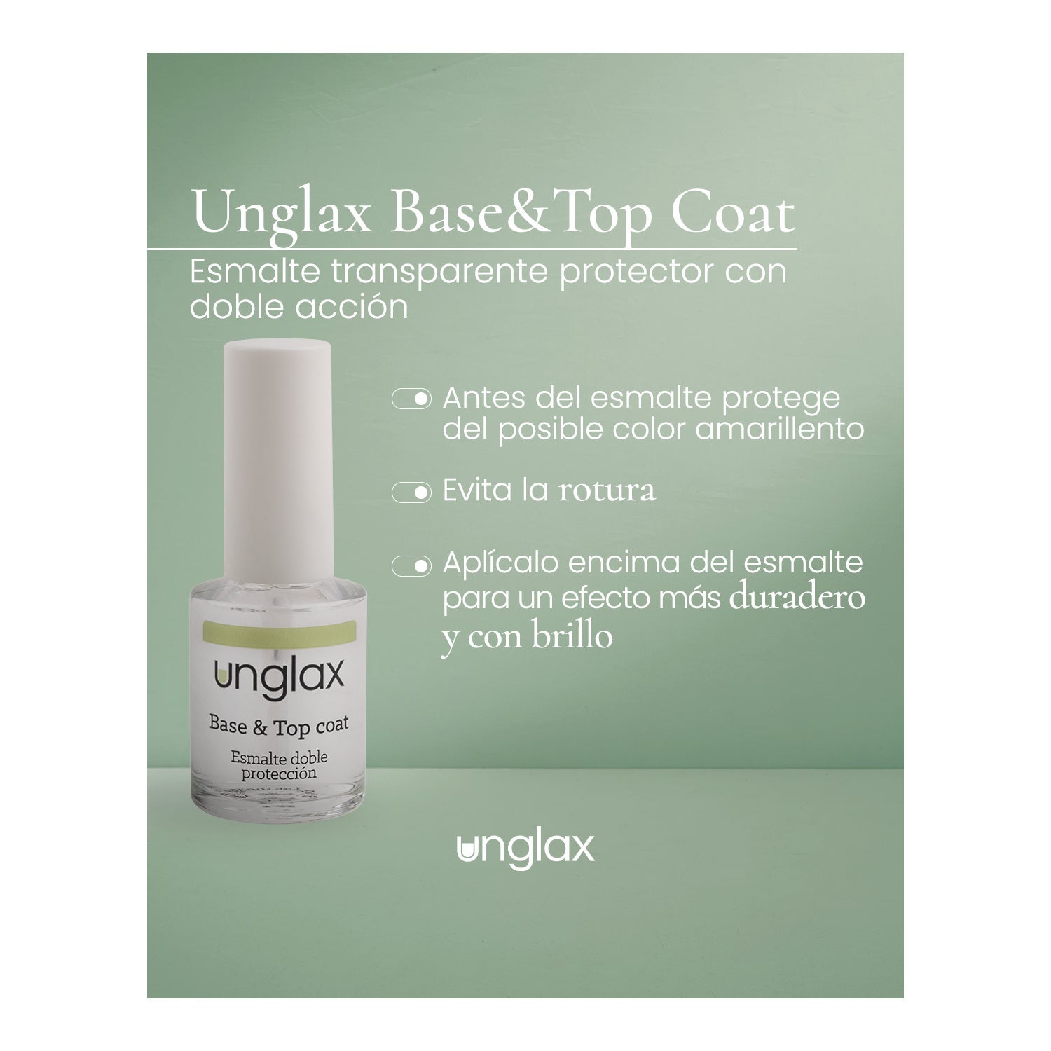 Unglax Base & Top Coat Uñas 10ml
