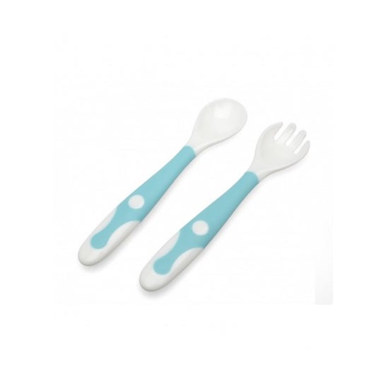 Kiokids Set Cubiertos Viaje Azul 1ud