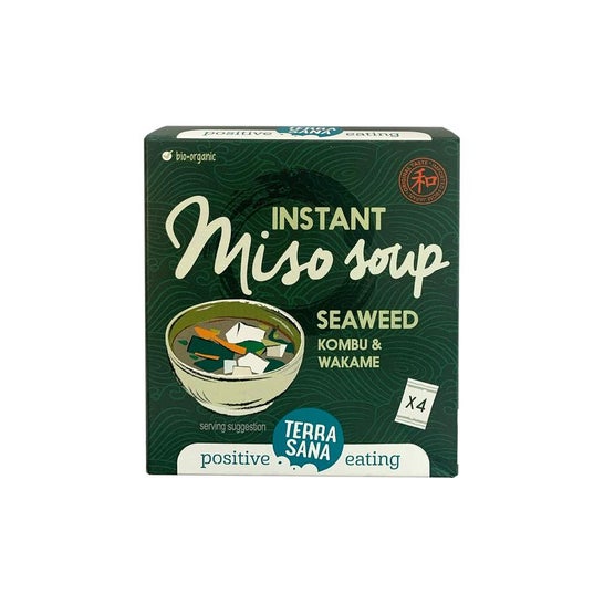 Terrasana Instant Miso Soup Seaweed Bio Organic 4 Sobres
