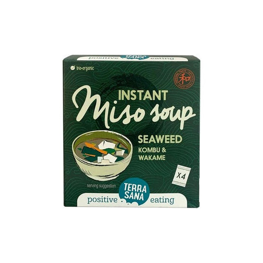 Terrasana Instant Miso Soup Seaweed Bio Organic 4 Sobres