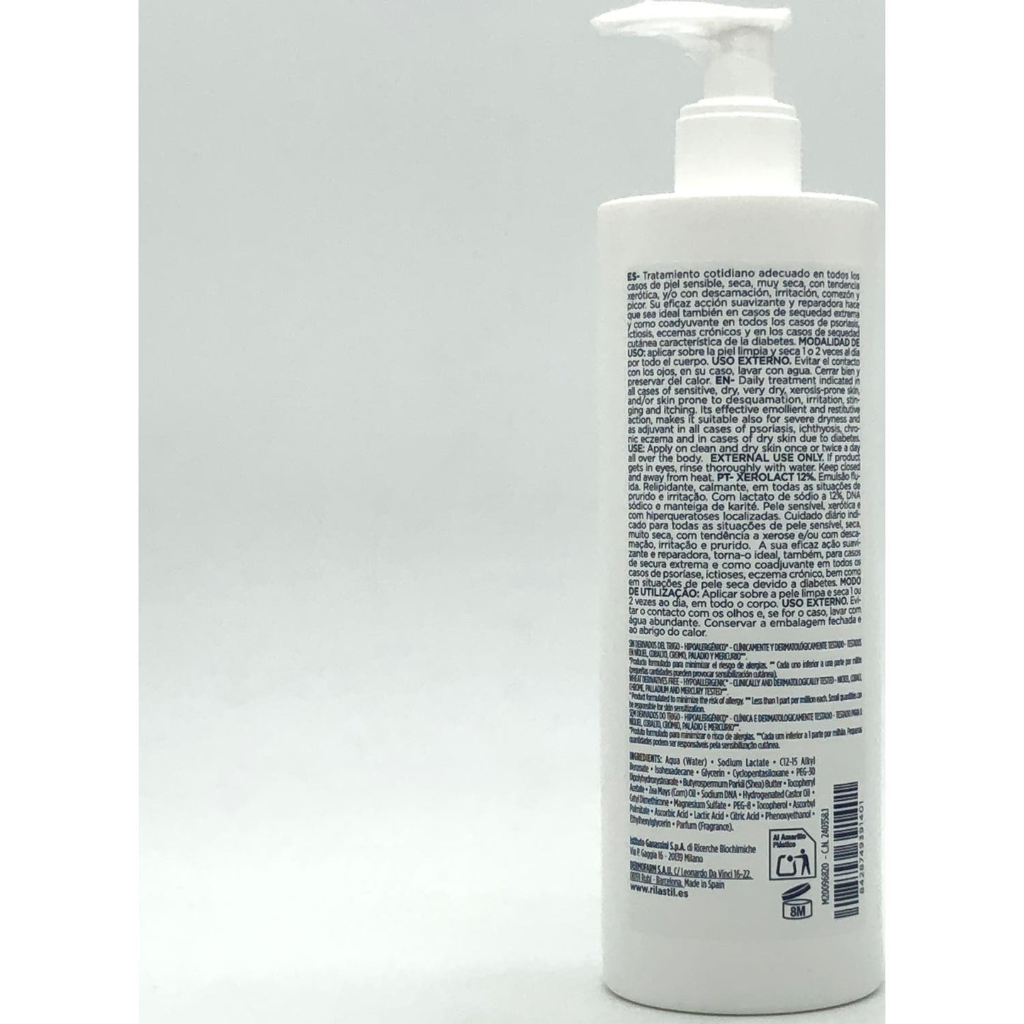 Rilastil Xerolact [12%] Emulsión Fluida con Lactato Sódico 400ml