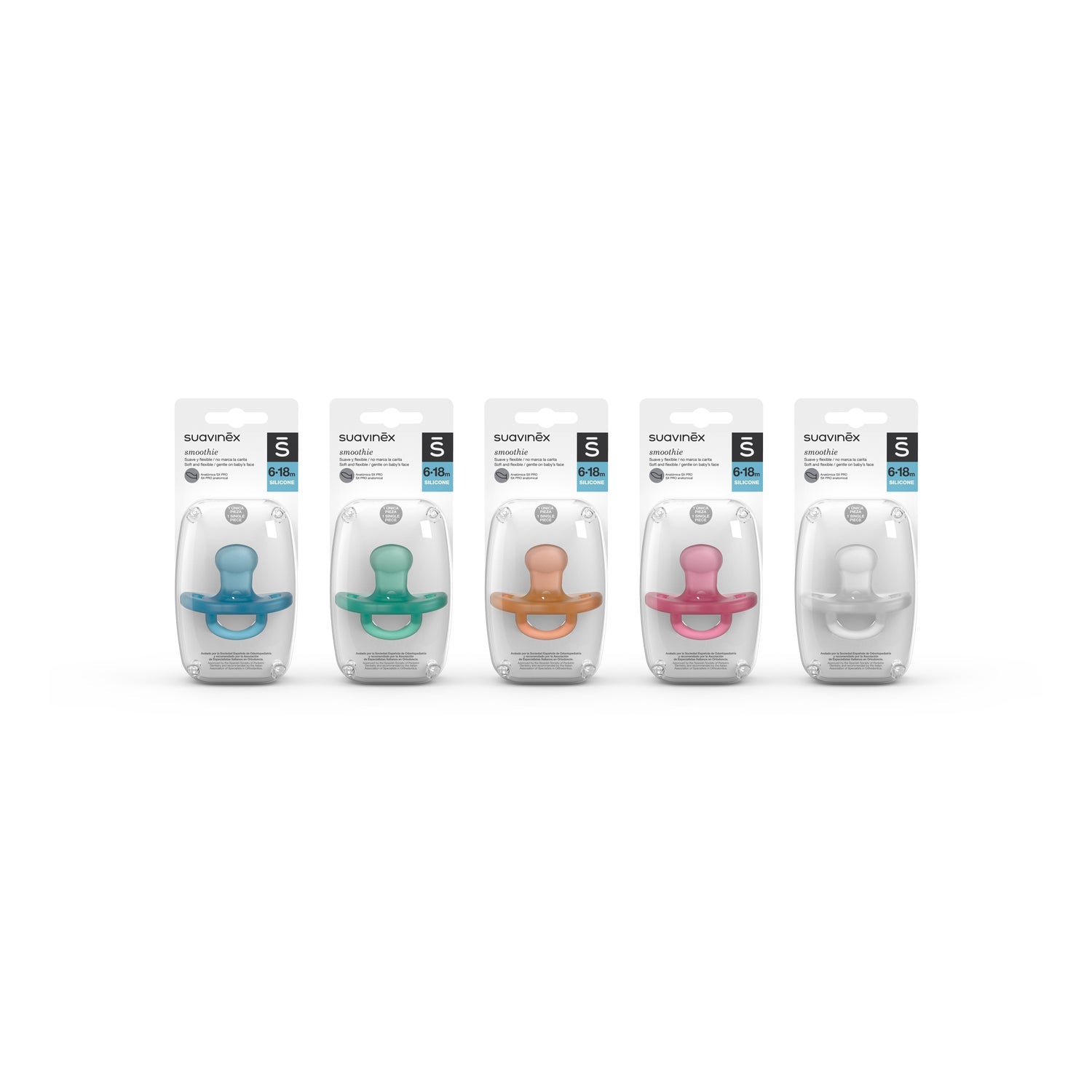 Suavinex Chupete Smoothie Anatómico Todo Silicona 6-18m 1ud