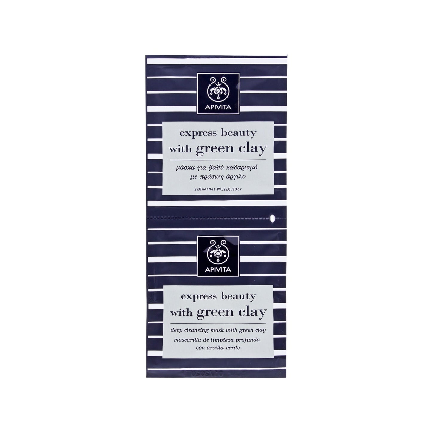 Apivita Express Beauty arcilla verde mascarilla limpieza profunda 2udsx8ml