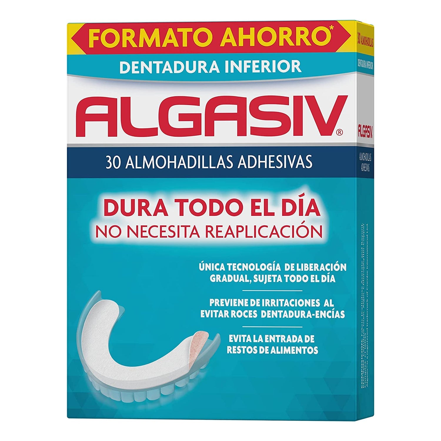 Algasiv Almohadillas Adhesivas Prótesis Inferior 30uds
