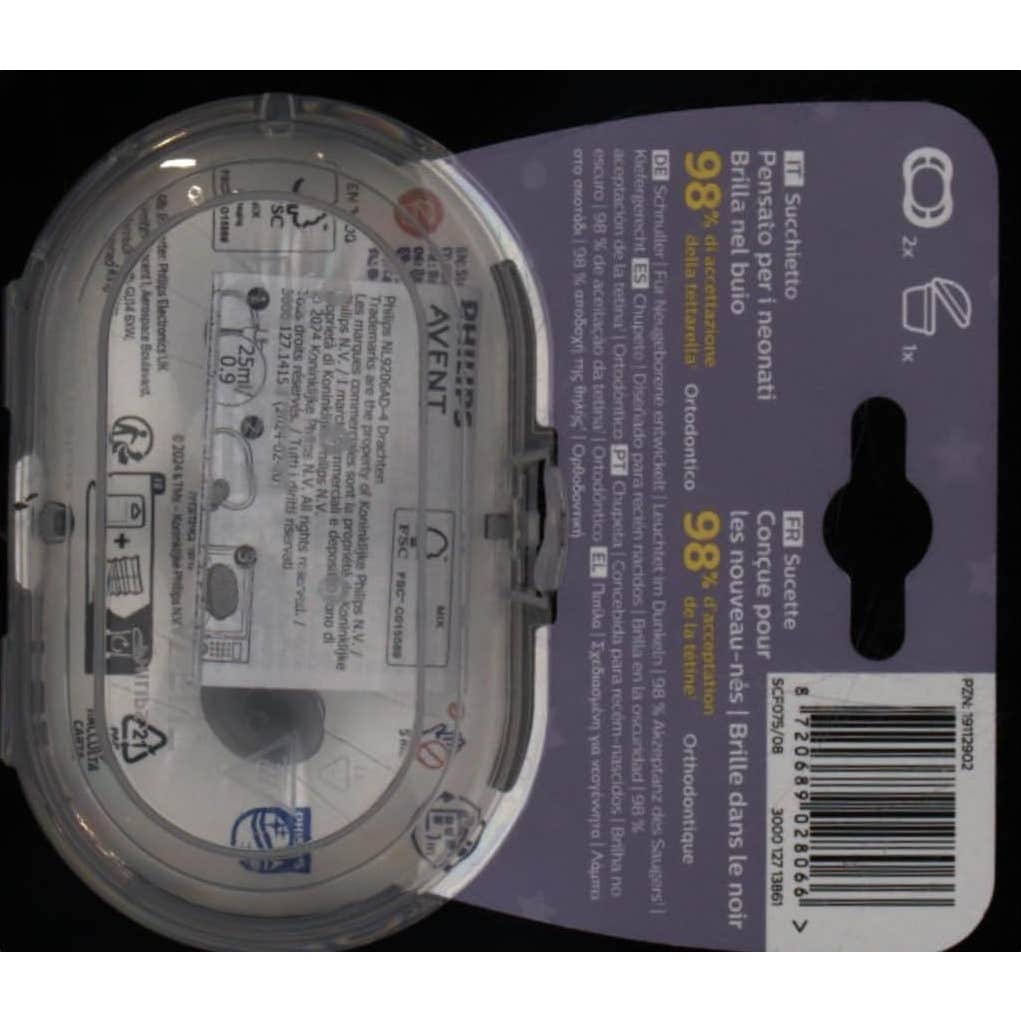 Philips Avent Ultra Start Nighttime Chupete Scf075/09 2 uds