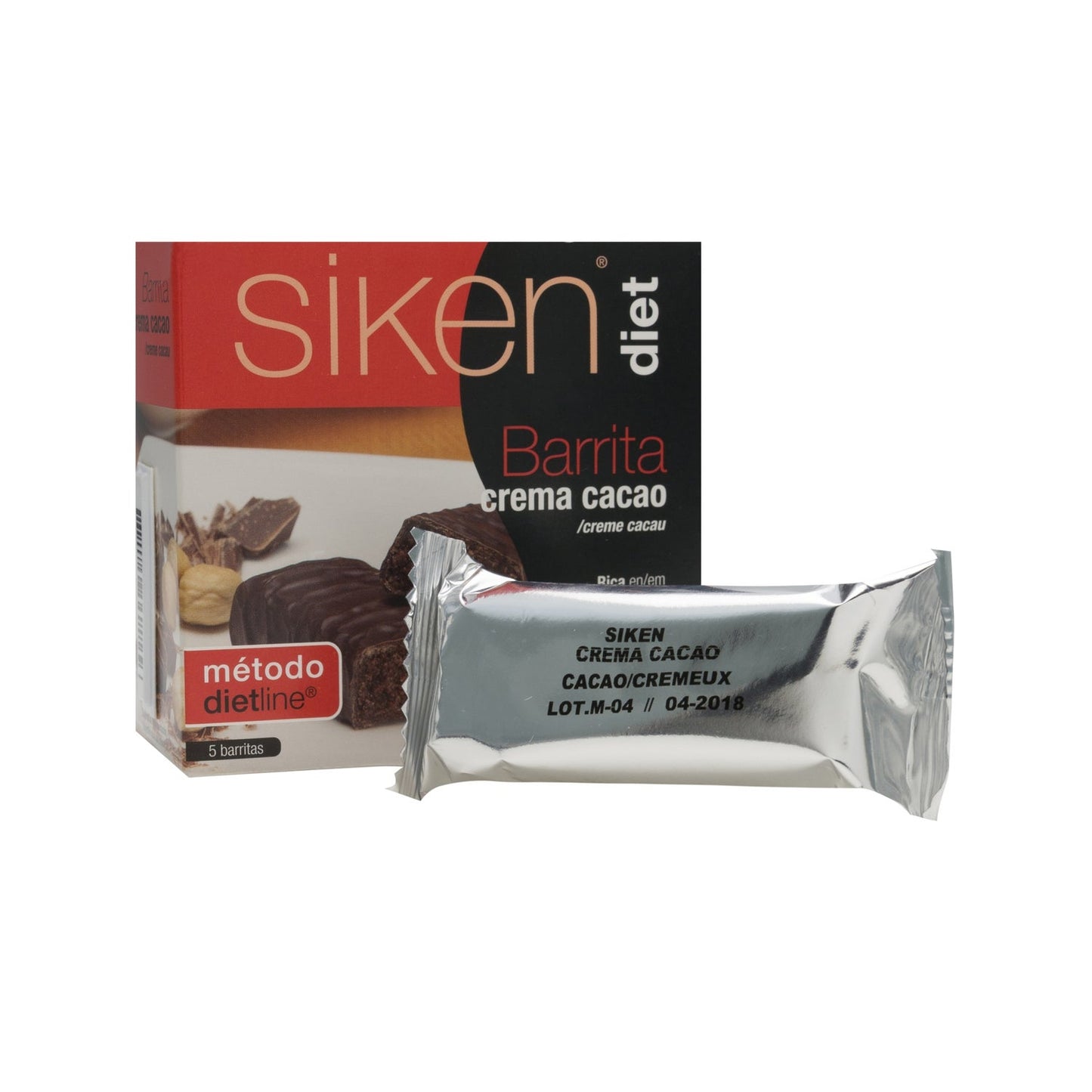 Siken Diet barrita sabor crema cacao 5uds