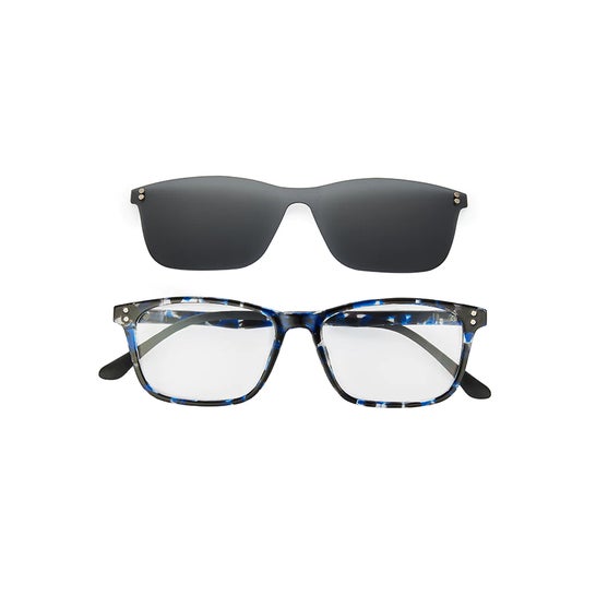 Nordic Vision Gafas Easy Duo Reading + Sun Square +3,00 Demi Blue 1ud