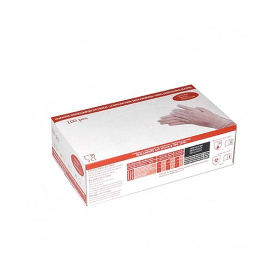 Wally Plastic Guante Vinilo S/P 100 uds