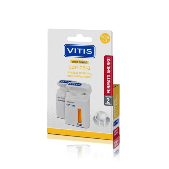 Vitis Seda Dental con Cera 2x50m