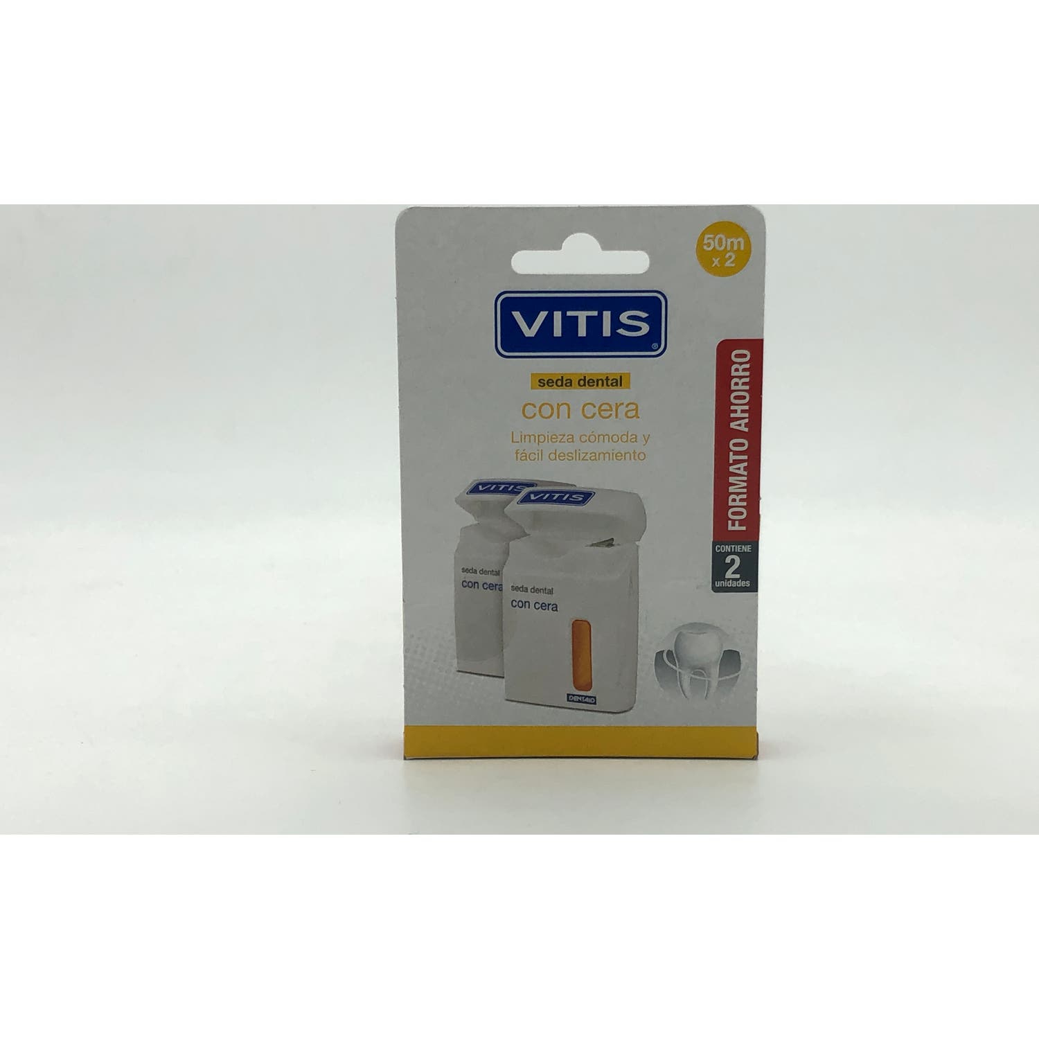 Vitis Seda Dental con Cera 2x50m