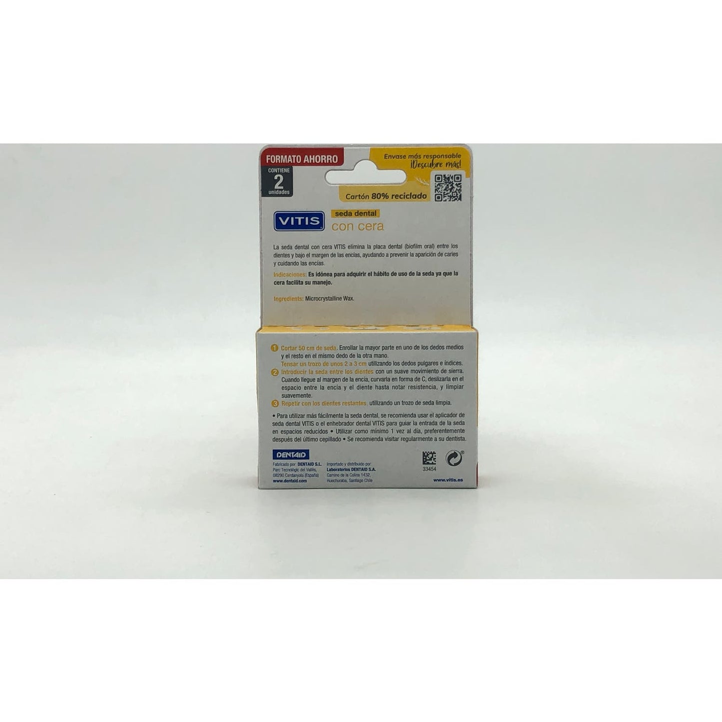 Vitis Seda Dental con Cera 2x50m