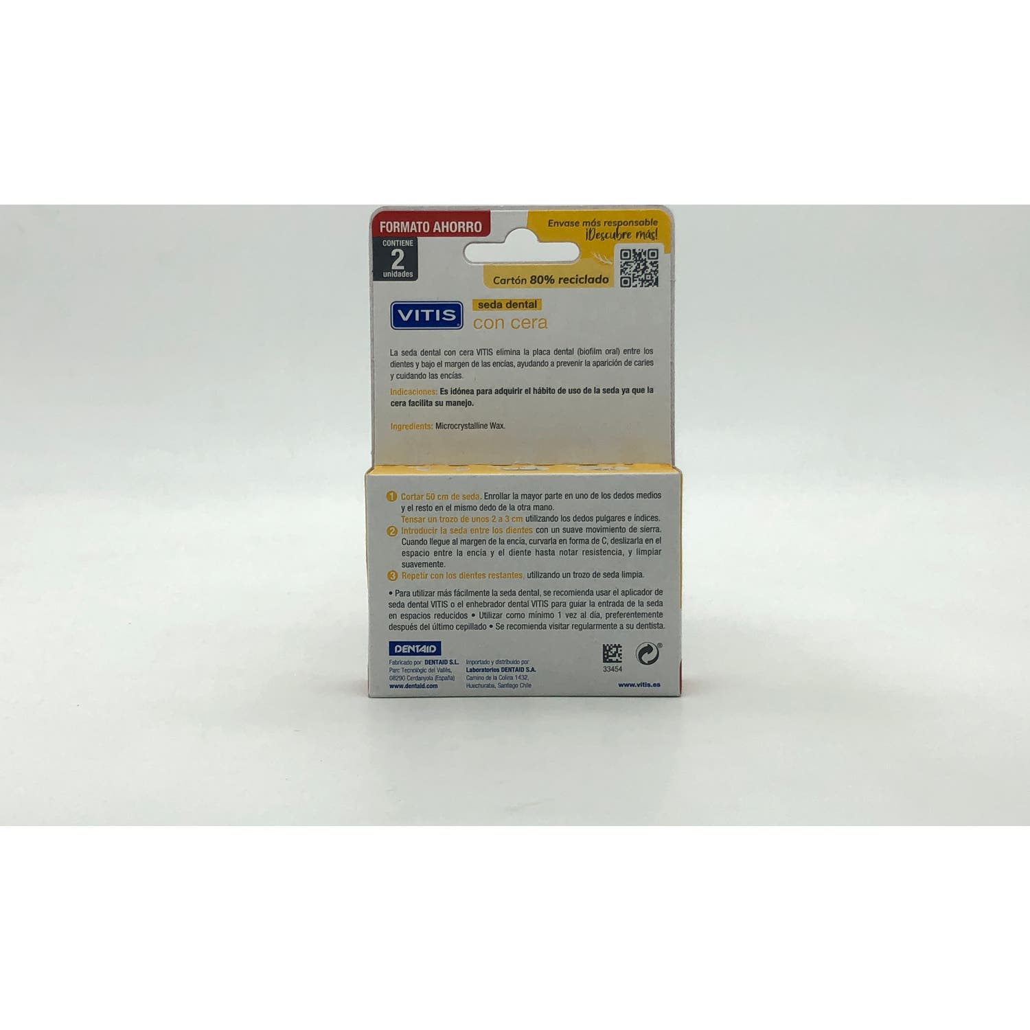 Vitis Seda Dental con Cera 2x50m