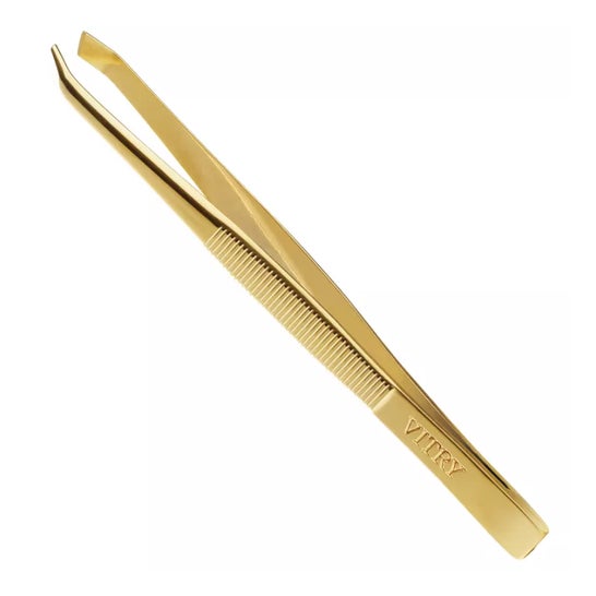 Vitry Pinza de Depilar Profesional Punta Cangejo Dorada 1ud