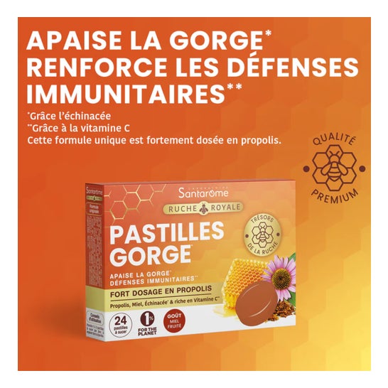 Santarome Ruche Royale Pastilles Gorge 24 Pastilles