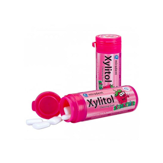Miradent Xylitol Chicle Sabor Fresa kids 30uds