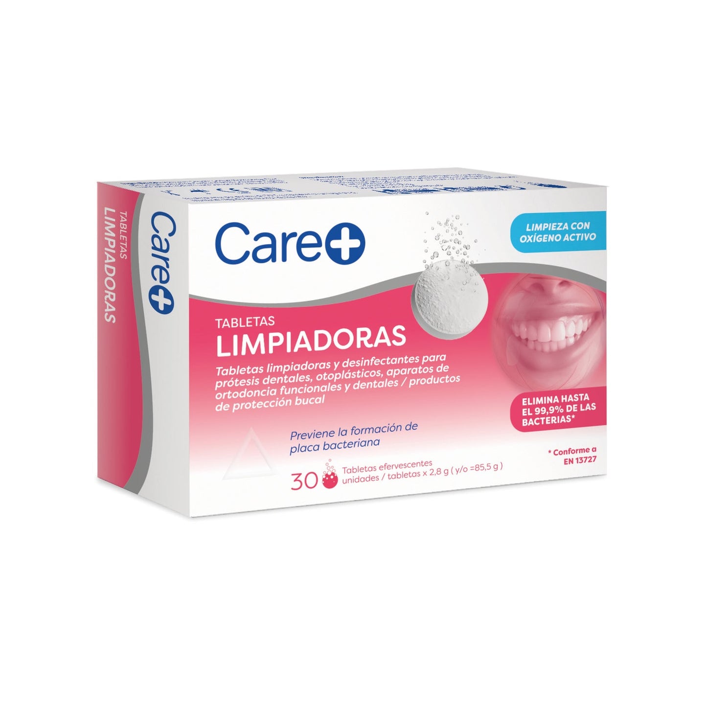 Care+ Tabletas Limpiadoras Prótesis y Férulas dentales 30uds