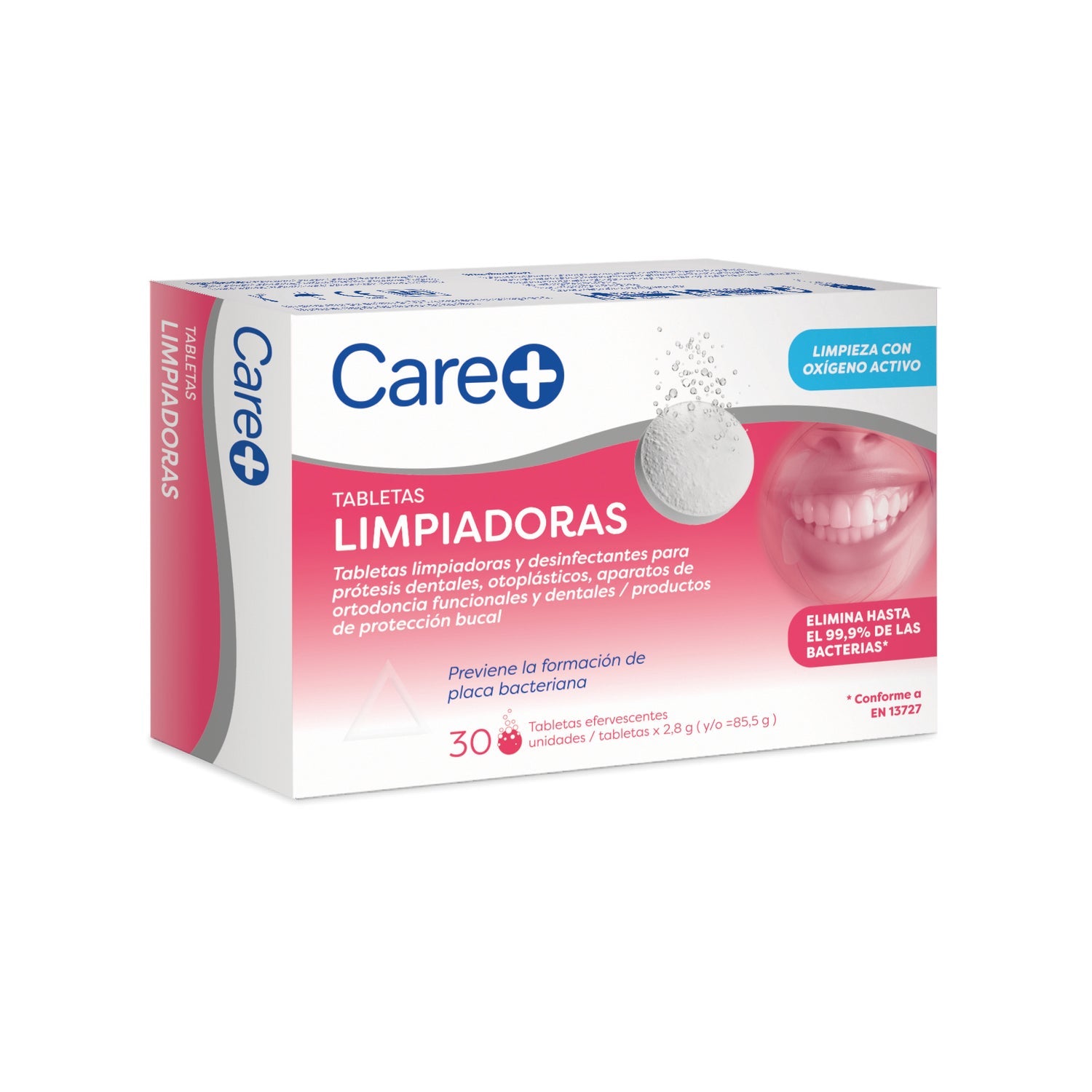 Care+ Tabletas Limpiadoras Prótesis y Férulas dentales 30uds