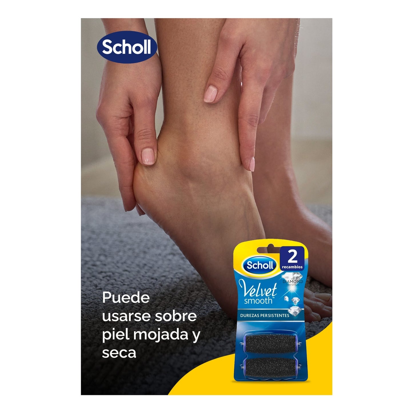 Scholl Velvet Smooth Recambio Lima Durezas Persistentes 2uds