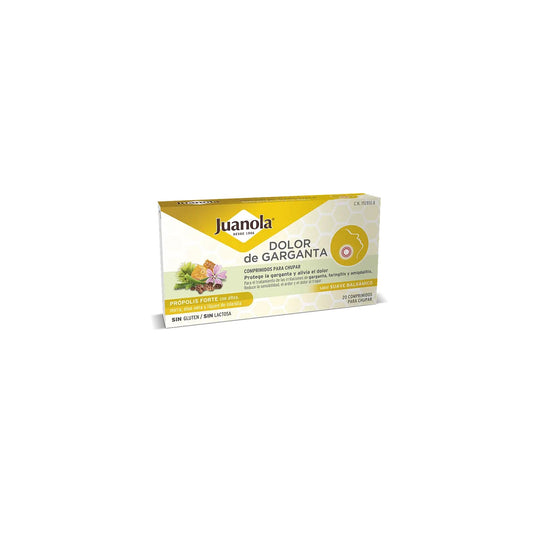 Juanola Dolor de Garganta Própolis Forte Sabor Suave Balsámico 20caps