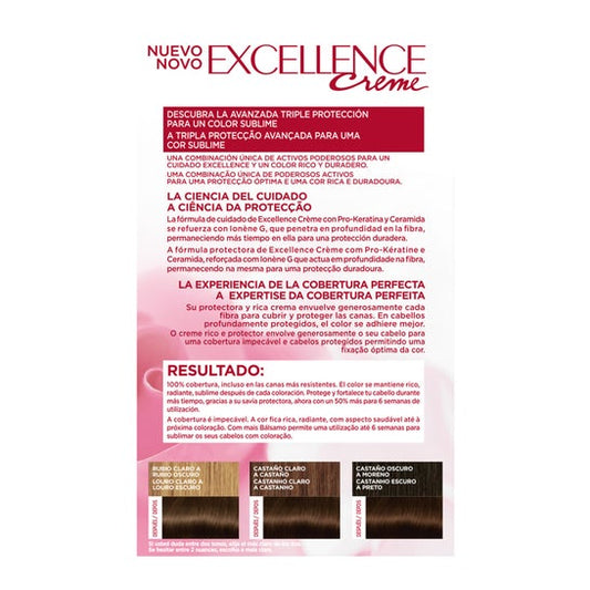 L'Oreal Set Excellence Creme Tint 4 Castaño