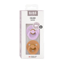 Bibs Colour Round Chupeta Violet Sky Pumpkin +6M 2 Unidades